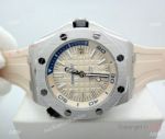 Replica Watches Audemars Piguet Royal Oak Offshore Diver Watches Beige Dial Beige Rubber Band